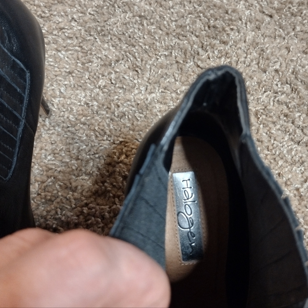 Halogen Black Peep-Toe Ankle Boots 8.5 - Picture 7 of 13